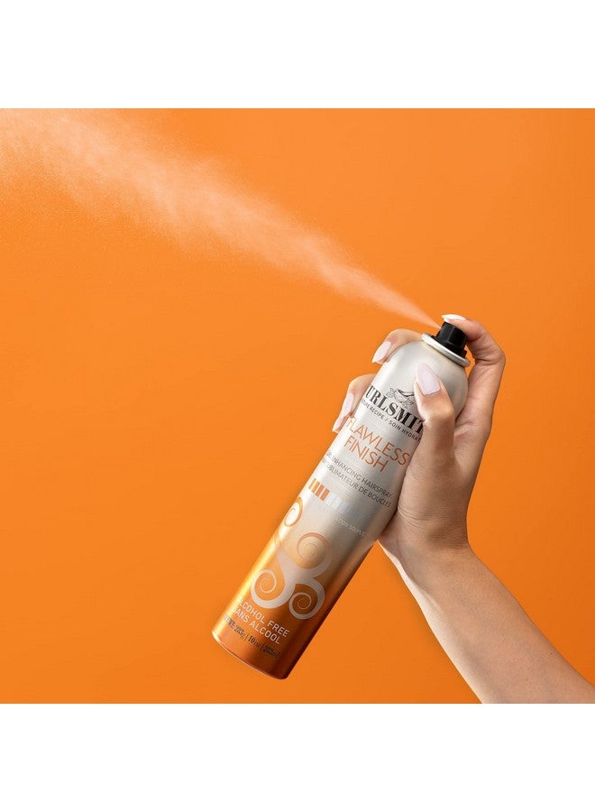 Flawless Finish Hairspray Flexible Hold Without Dryness Alcohol Free For Curly Wavy And Coily Hair (10 Oz)