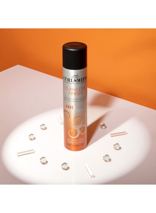 Flawless Finish Hairspray Flexible Hold Without Dryness Alcohol Free For Curly Wavy And Coily Hair (10 Oz)