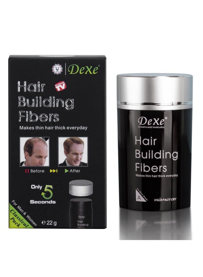 Hair Building Fibers (Black) Hair Thickener For Fine Hair For Women & Men