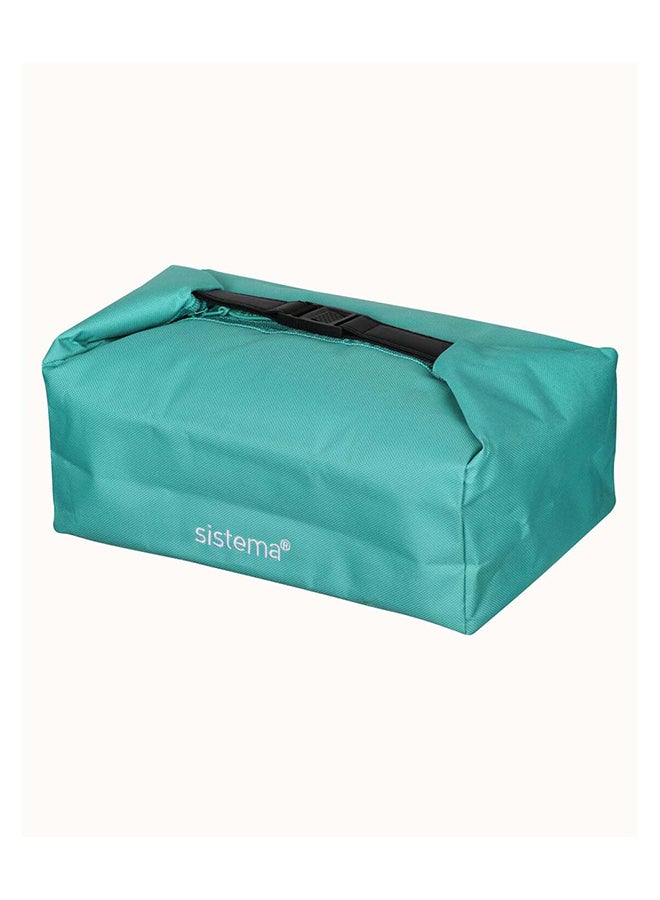 Sistema Lunch Bag Teal : Insulated - Portable and Convenient - Fashionable - Versatile Blue