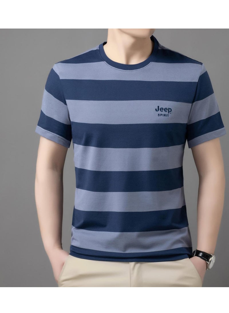 Men's  Short Sleeved T-shirt Round Neck Pullover Sweatshirt Simple Running Top