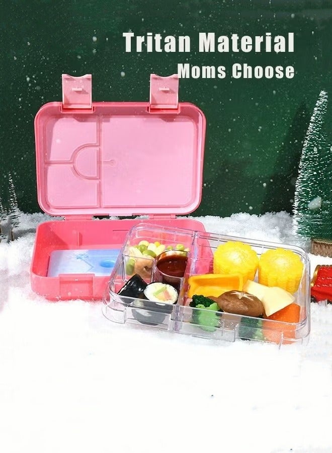 Tritan Bento Boxes, BPA FREE Lunch Box for School / Office / Travel 6 Compartments Meal Prep