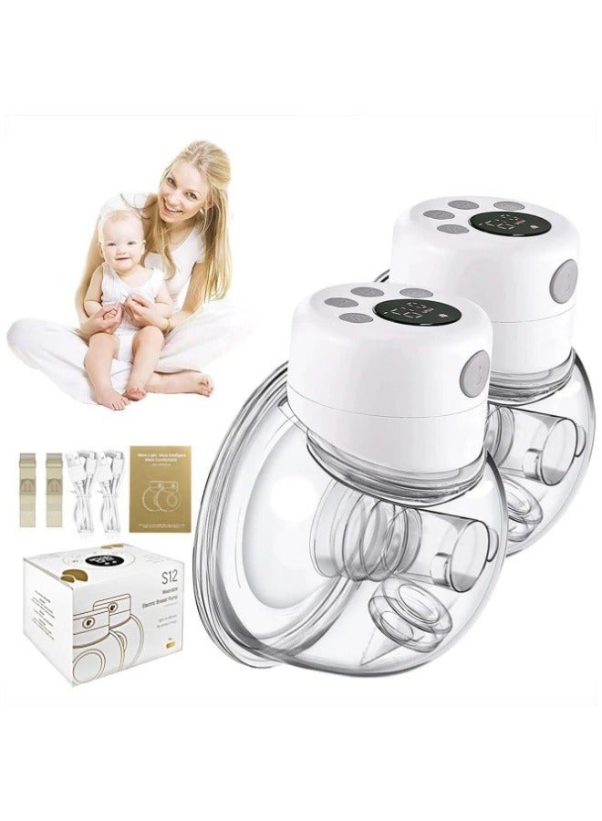 Portable electric Massage machine S12 LCD display Low noise painless 2 mode 9 level - white