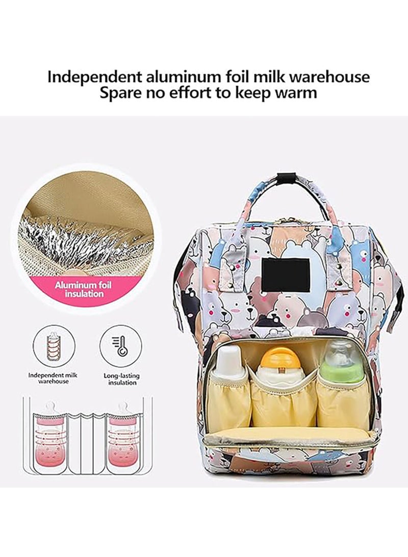 Diaper Bag Waterproof Diaper Changing Totes Multi-Function Travel Portable Bassinet Diaper Bag Backpack Mommy Bag