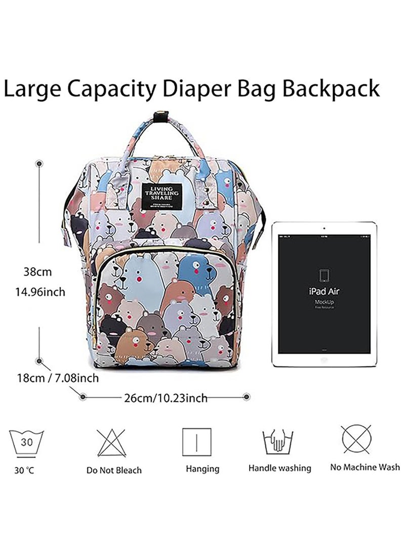 Diaper Bag Waterproof Diaper Changing Totes Multi-Function Travel Portable Bassinet Diaper Bag Backpack Mommy Bag