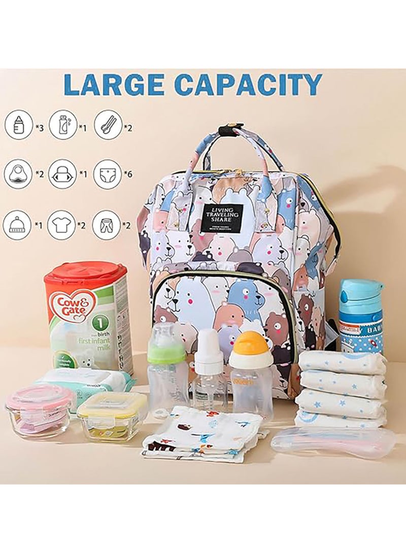 Diaper Bag Waterproof Diaper Changing Totes Multi-Function Travel Portable Bassinet Diaper Bag Backpack Mommy Bag