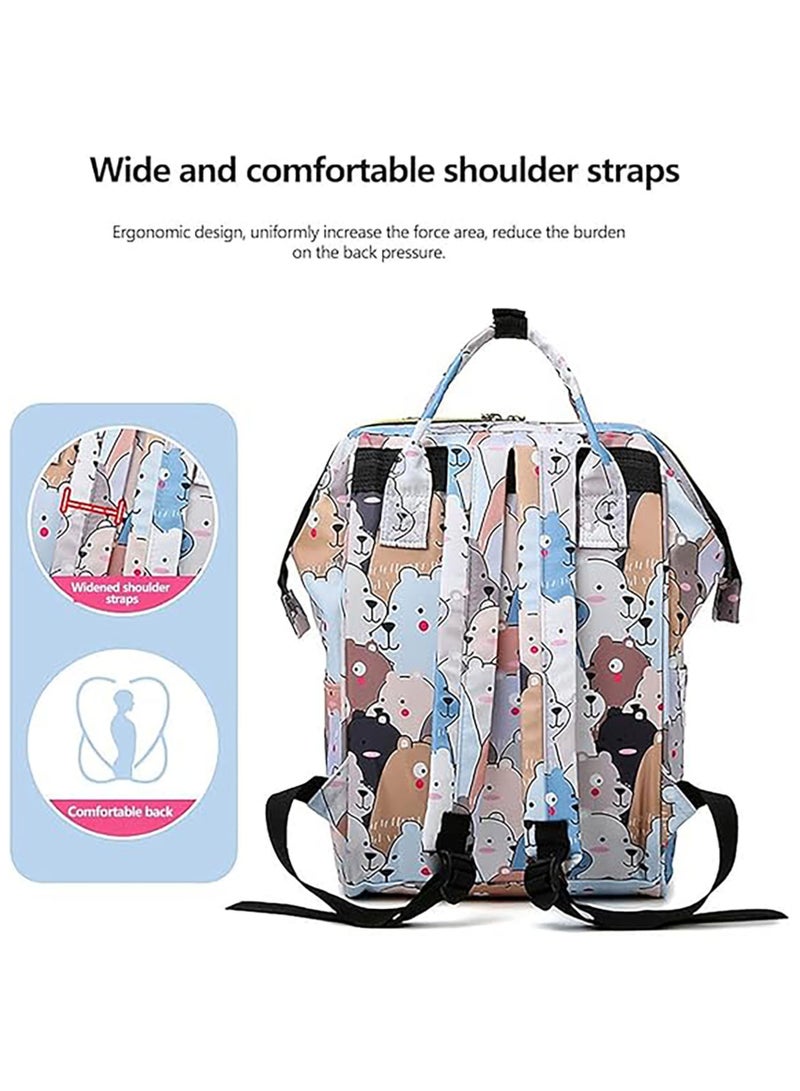 Diaper Bag Waterproof Diaper Changing Totes Multi-Function Travel Portable Bassinet Diaper Bag Backpack Mommy Bag