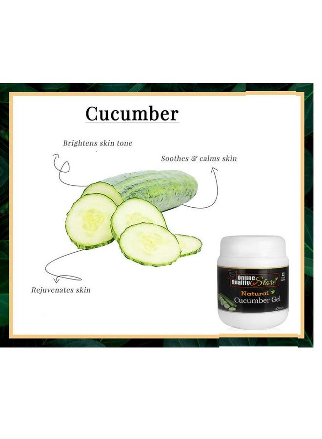 Organic Cucumber Gel Organic Nontoxic Aloe Vera Gel For Acne Scars Glowing & Radiant Skin Treatment(800G Pack Of 1)