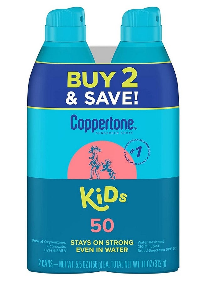 Spf50 Kids Sport Spray 5.5 Ounce Twin Pack