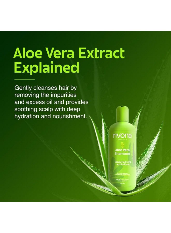 Pure Aloe Vera Shampoo Zero Chemicals Natural Hydrating Shampoo L For Soft Smooth Hair L For Men & Women Vegan Sulphate And Paraben Free 250 Ml