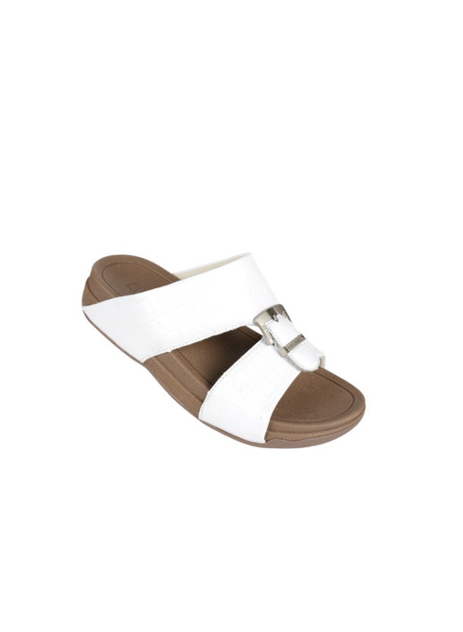 008-3537 Barjeel Uno Mens Arabic Sandals 20295 White