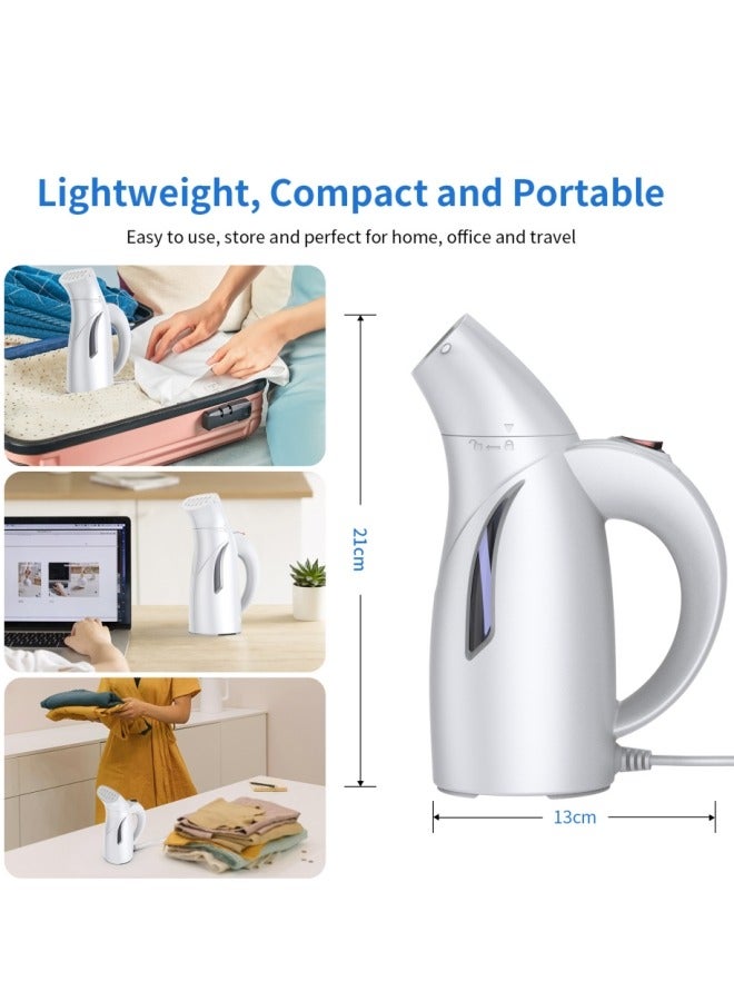 Handheld Garment Steamer for Clothes, Portable Handheld Design, Strong Penetrating Steam, Garment Fabric Wrinkles Remover White