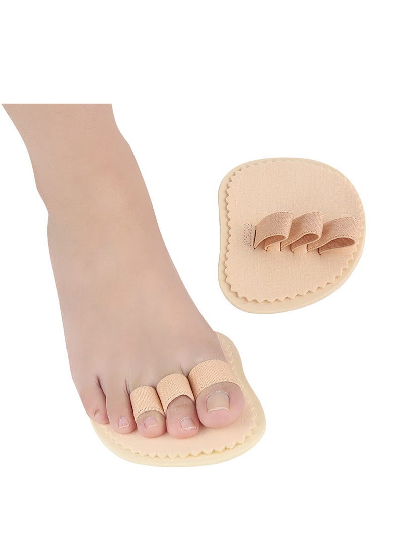 Foam Toe Corrector, 2 Pcs Straighten Bent Toes Ball of Foot Cushion Triple Foam Toe Big Little Thumb Separator for Claw Toe Mallet Toe Contracted Toe and Cured Toes Splint Straightener