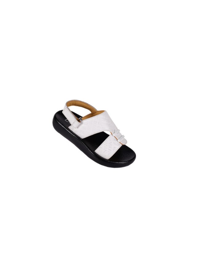 008-3573 Barjeel Uno Boys Arabic Sandals B-63073 White