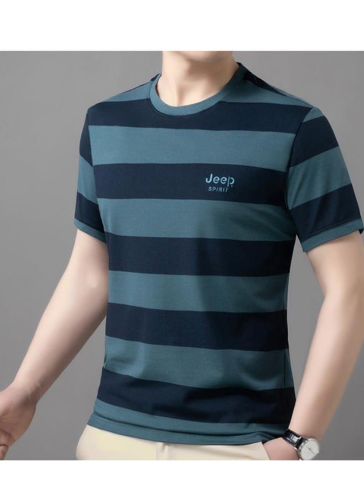 Men's  Short Sleeved T-shirt Round Neck Pullover Sweatshirt Simple Running Top