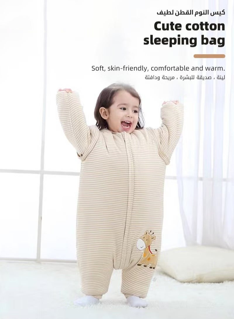 Baby Sleep Sack, Soft Baby Sleeping Bag, Swaddling Blanket, Swaddle Wrap, Pure Cotton Wearable Blankets with Removable Sleeves and Legs, Easy Zip Access Nappy Change, for Newborn Babies 6-18 Months