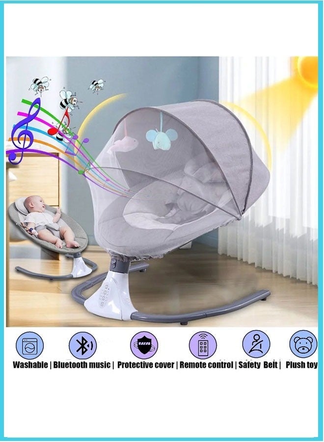 Baby Bouncer Smart Bluetooth Baby Rocking Chair New Style Electric Cradle Bed Smart Sensor Swing Newborn Shaker With Remote Control