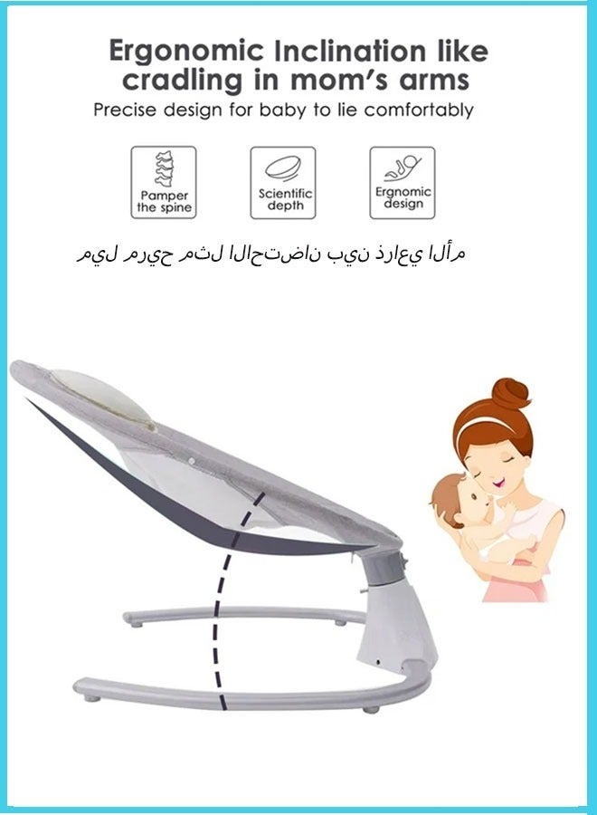 Baby Bouncer Smart Bluetooth Baby Rocking Chair New Style Electric Cradle Bed Smart Sensor Swing Newborn Shaker With Remote Control