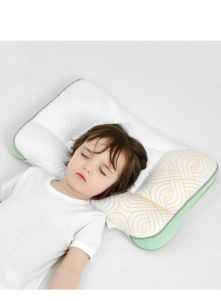 Pillow for Sleeping,  Kids Pillows with Ergonomic Spine-Protective Design, Ultra Supportive Memory Foam Material, for Babies, Infants, Toddlers, Children, Especially for child aged 6 to 12