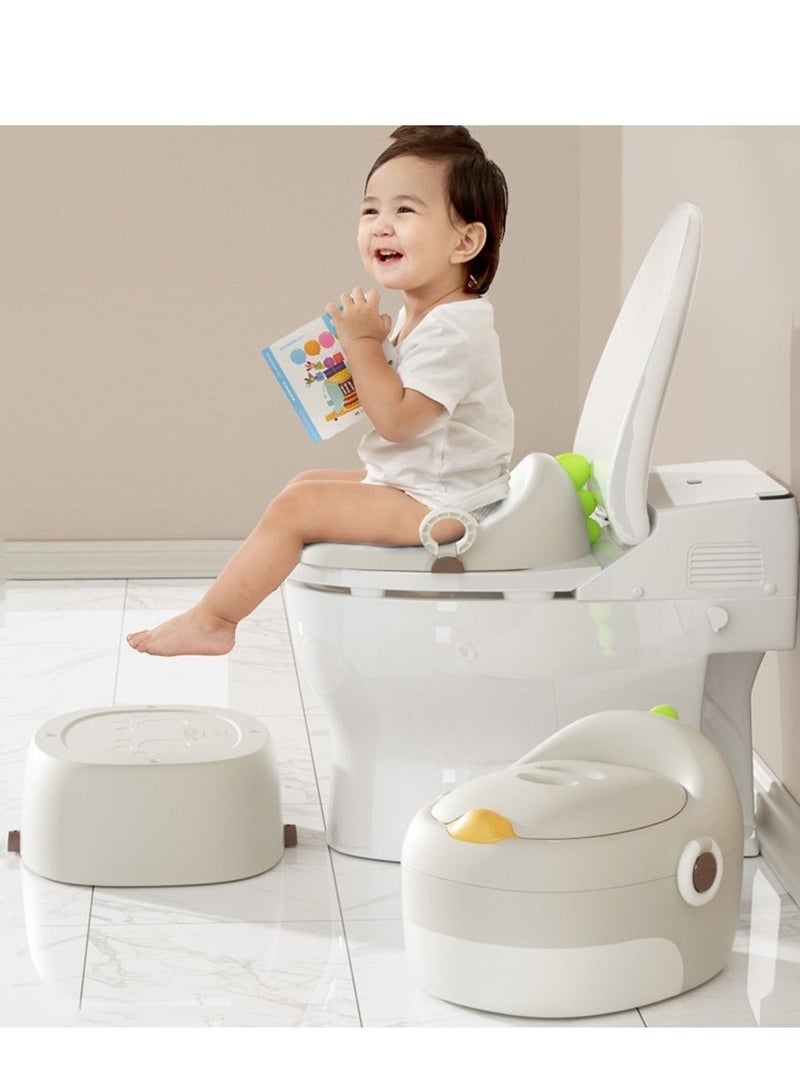 3-In-1 Multifunctional Potty Training Seat, Removable Design Toilet Train Seats, Potties Chair for Kids Toddlers Boys Girls, Portable Children Travel Toileting Toilets, with 100 Cleaning Bags