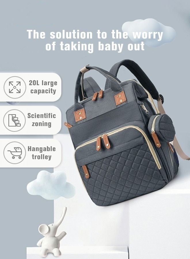 2023 New Style Baby Diaper Bag Backpack, Multifunction Diapers Changing Station for Boys Girls Outdoor and Travel, Infant Shower Gifts, Large Capacity USB Port