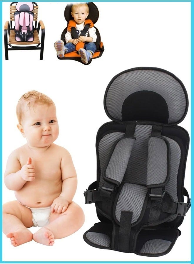 High-quality Skin-friendly, Breathable, And Convenient Baby Car Seat Safety Kids Portable Carrier Booster Seat Chair in Car / Portable baby safety Car Seat Thickening Cotton Seats Realeos Grey