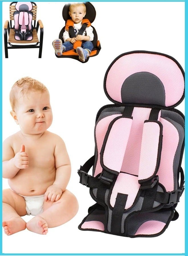 High-quality Skin-friendly, Breathable, And Convenient Baby Car Seat Safety Kids Portable Carrier Booster Seat Chair in Car / Portable baby safety Car Seat Thickening Cotton Seats Realeos Pink