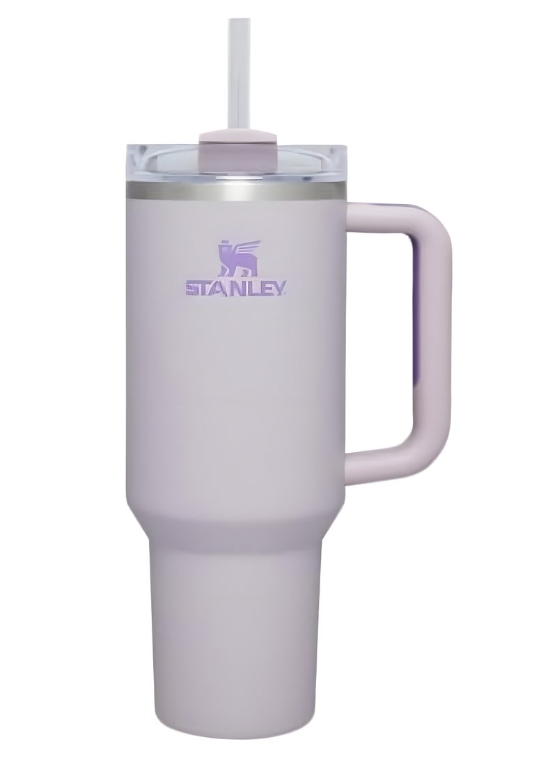 STANLEY Quencher H2.0 FlowState Stainless Steel Vacuum Insulated Tumbler with Lid and Straw for Water, Iced Tea or Coffee (Orchid, 40 oz)