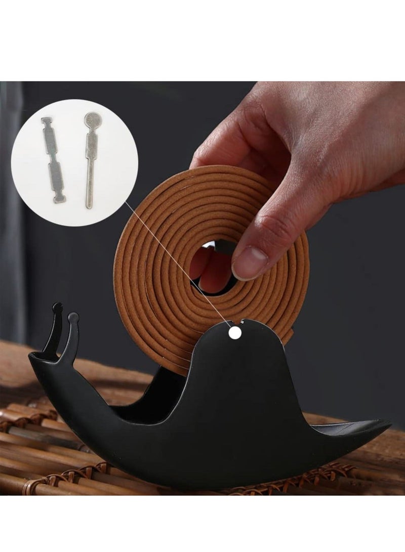 Mosquito Coil Holder, Portable Mosquito Coil Holder, Mosquito Coil Bracket Mosquito Coil Rack Outdoor Mosquito Coil Box, Incense Ash Catcher with Snail Incense Stick Holder