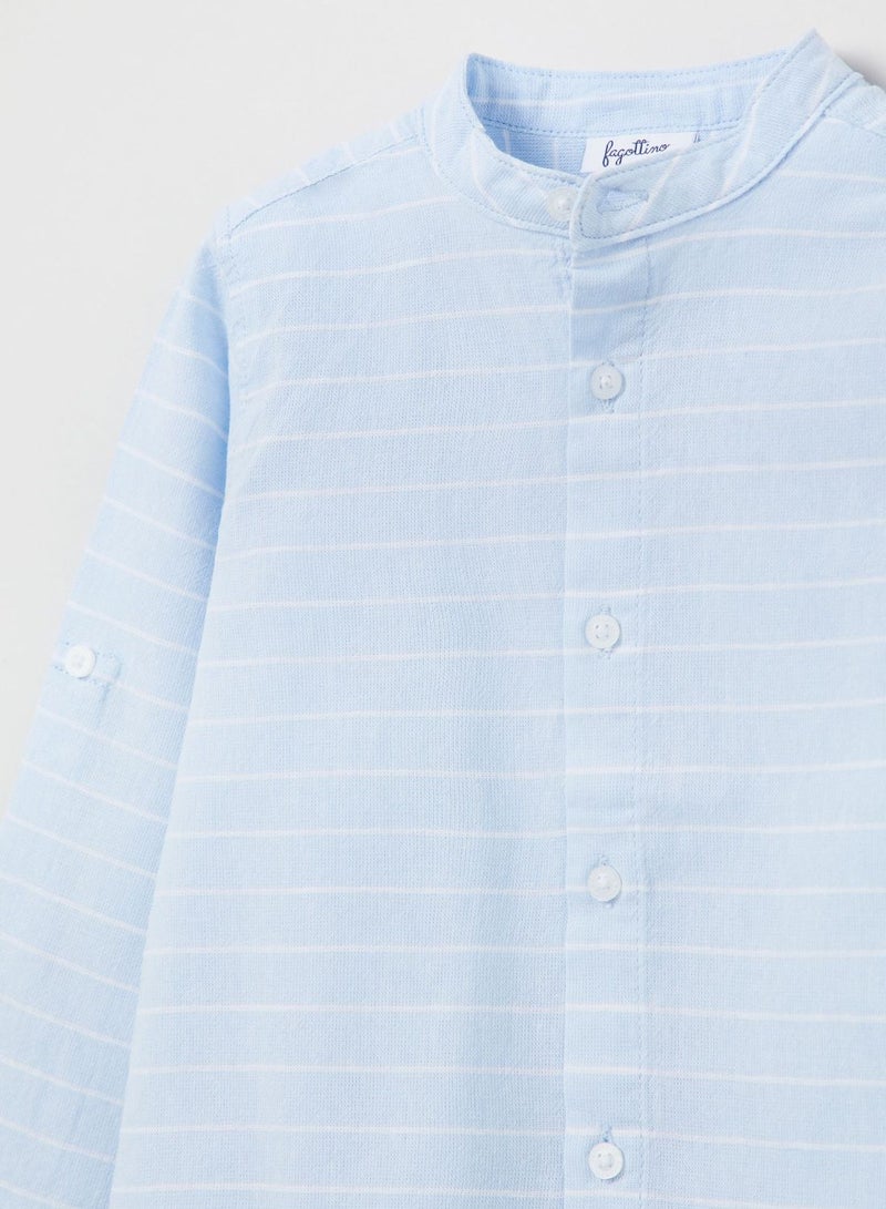 OVS Striped Shirt In Cotton And Linen