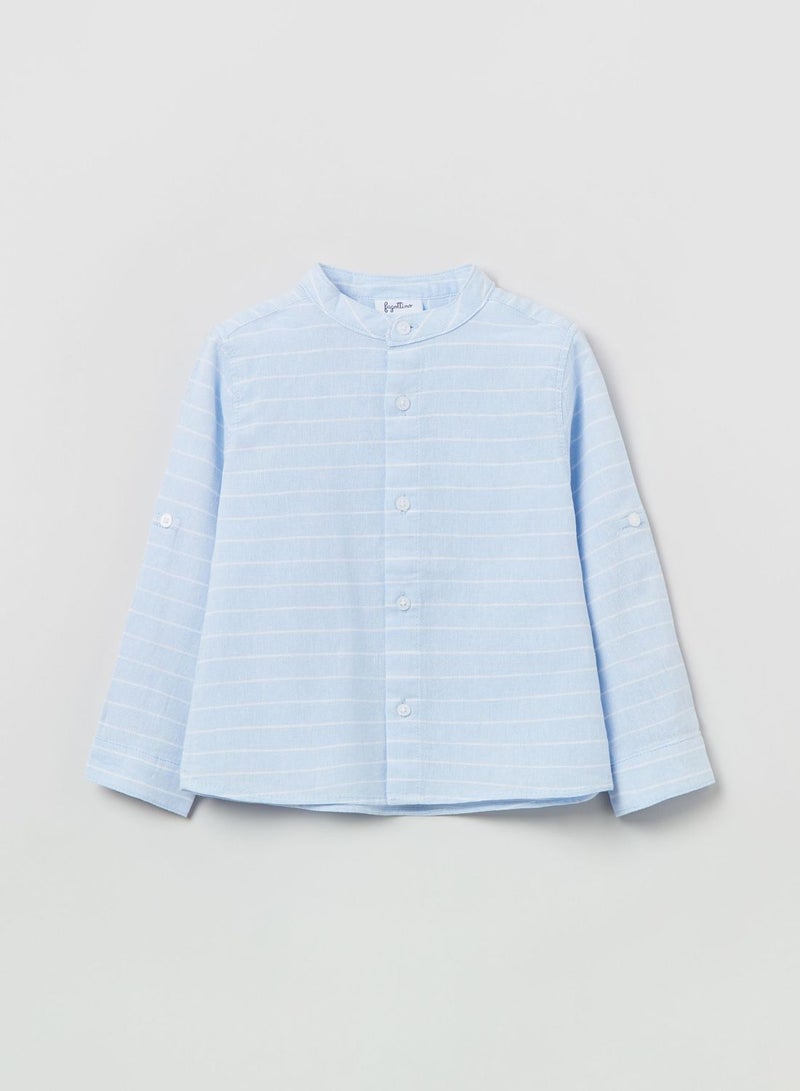 OVS Striped Shirt In Cotton And Linen