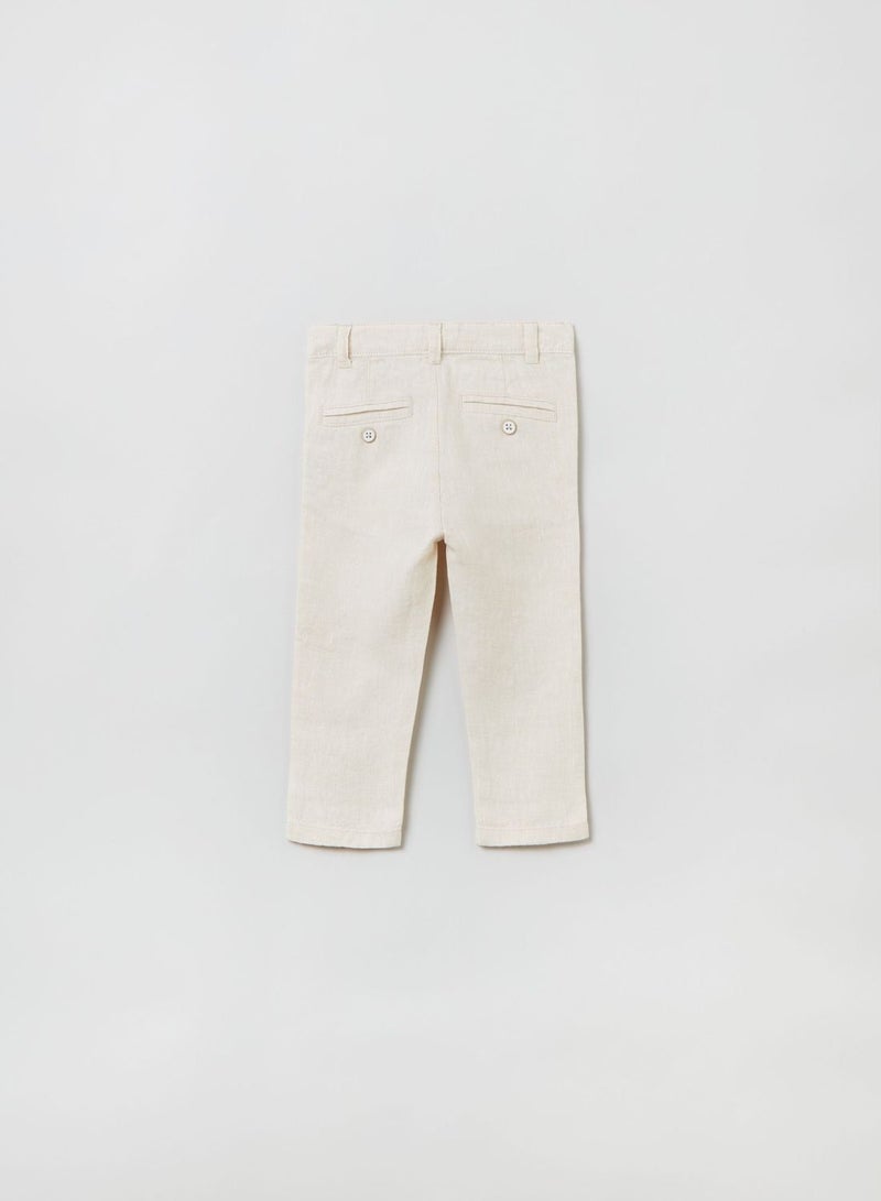 OVS Linen Trousers With Braces