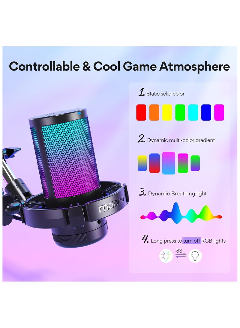 Gamerwave Condenser USB Gaming RGB Microphone