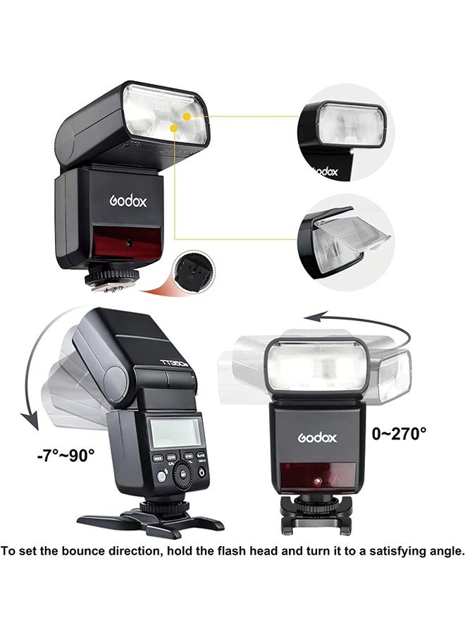 Godox TT350S Flash Speedlite for Sony Camera, 2.4G Wireless GN36 1/8000s HSS TTL Camera Flash Compatible for Sony Camera A7 A7R A7S A7-II A7-III A7R-II A7R-III A7S-II A6300 A6000 etc