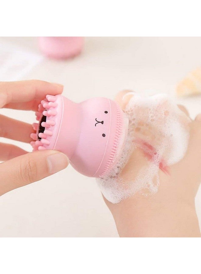 5 Pack Facial Cleansing Brush Silicone Handheld Face Brush Massager Cute Small Octopus Shape Face Scrubber For Deep Exfoliating Massage Cleansing Soft Brush