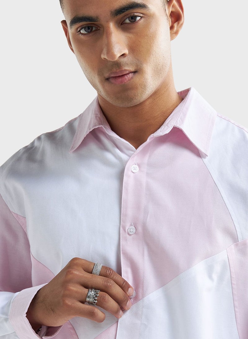 Panelled Relaxed Fit Shirt