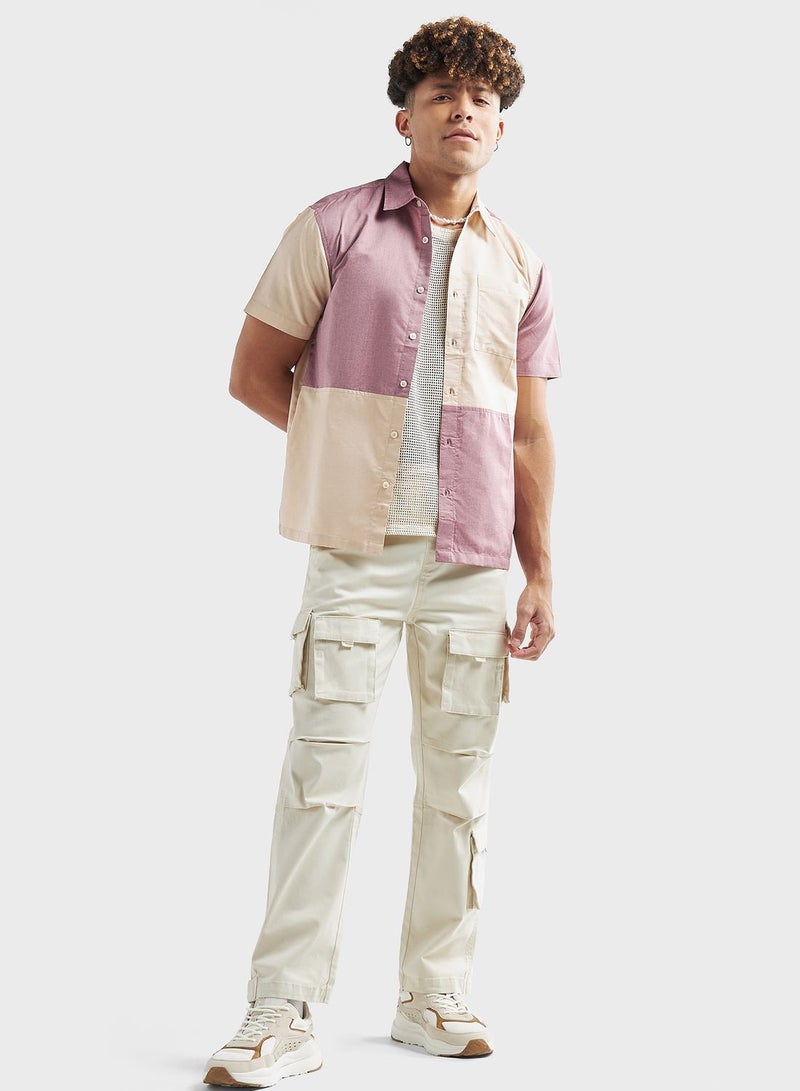 Color Block Regular Fit Shirt