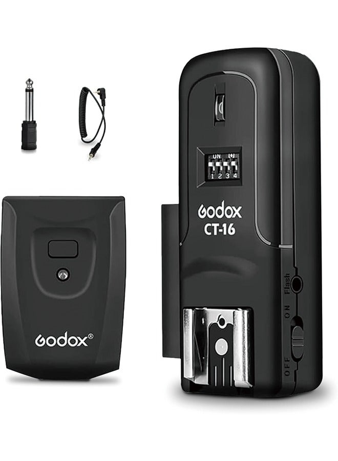 Godox CT-16 Wireless Radio Flash Trigger Receiver Kit for Canon Nikon Pentax DSLR Camera Studio