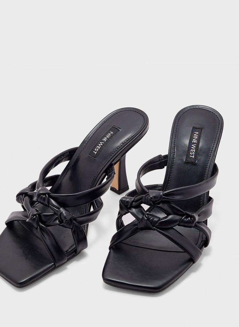 Multi Strap Mid Heel Sandals