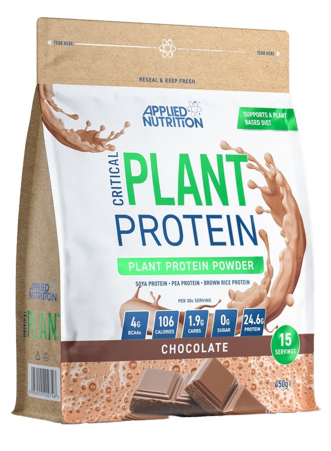 Critical Plant Protein Chocolate Flavour Vegan Protein Powder 450 Gm