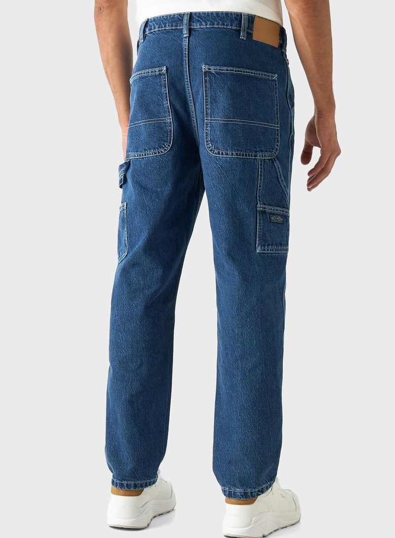 Stright Fit Light Wash Jeans