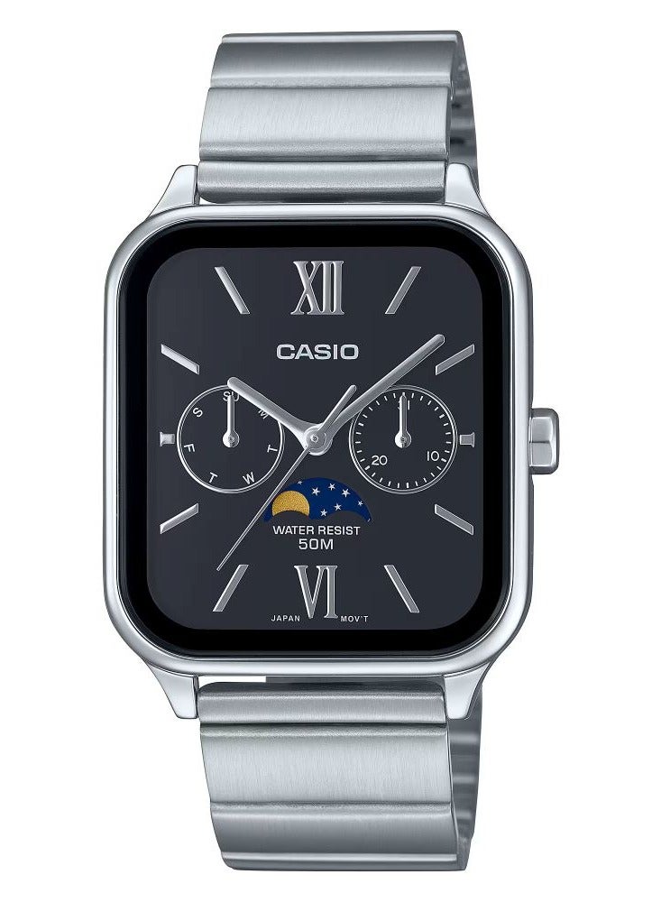 CASIO Standard Analog Black Dial Stainless Steel Band Men's Watch-MTP-M305D-1A2