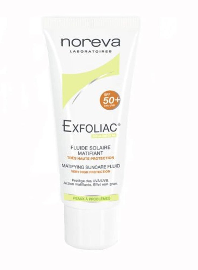 Noreva Exfoliac Mattifying Suncare Fluid SPF50+ 40ml