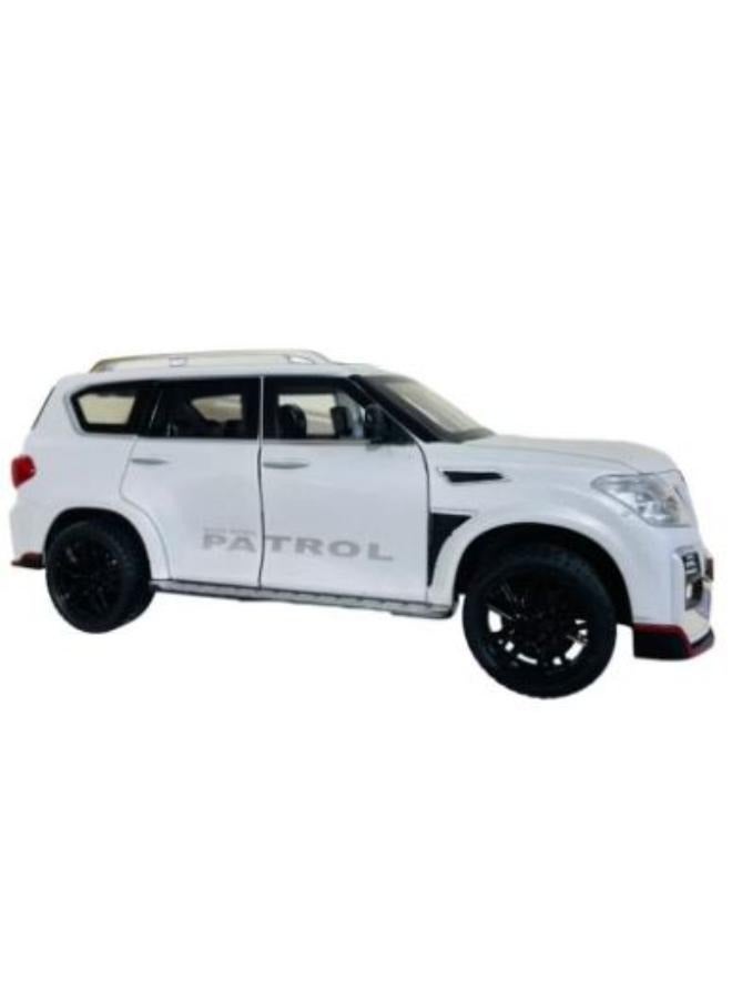 Pullback Diecast Metal Car Nissan Patrol - White