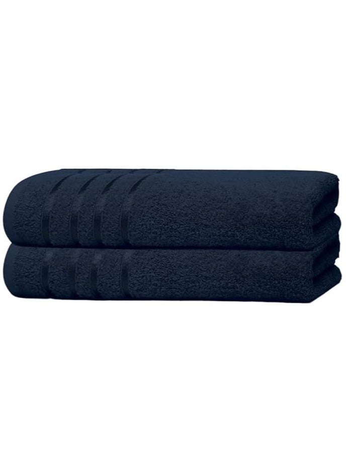 Pack of 2 Premium Towels 85 x 145 cm, 500 GSM 100% Cotton Ultra-Absorbent
