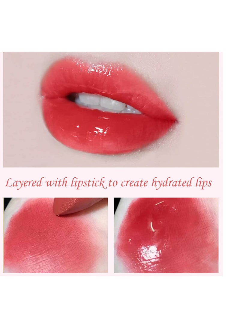 4PCS Moisturizing Plumping Lip Glow Oil Set, Fruit-Flavored Lip Balm, Moisture Shine Lip Gloss Nourish Lip Care for Women
