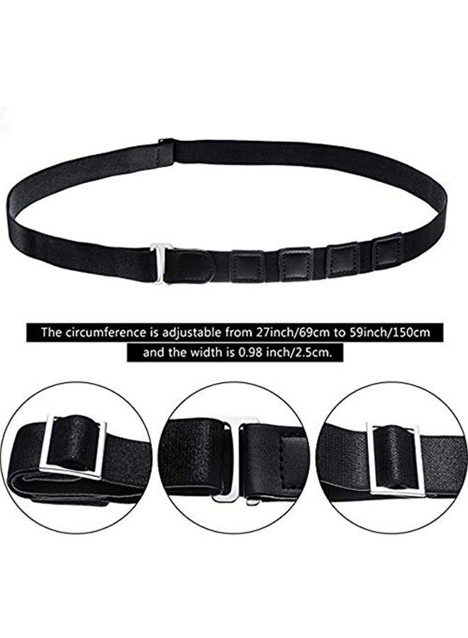 Men Shirt Stays Lock Belt Elastic Stay for Stretchable and Adjustable Waist with Flexible Comfort Silicone Touch Points