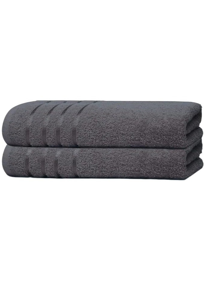 Pack of 2 Premium Towels 85 x 145 cm 500 GSM 100% Cotton Ultra Absorbent