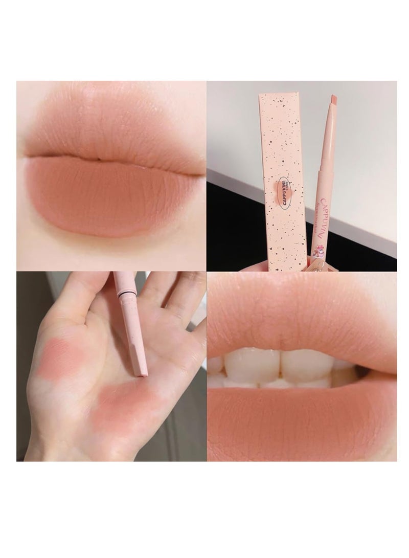Matte Lip Liner Pencil Set 5 Colors Smooth Lip Liner Long-Lasting Waterproof Nude Liner Pencil for Defining & Filling Lips