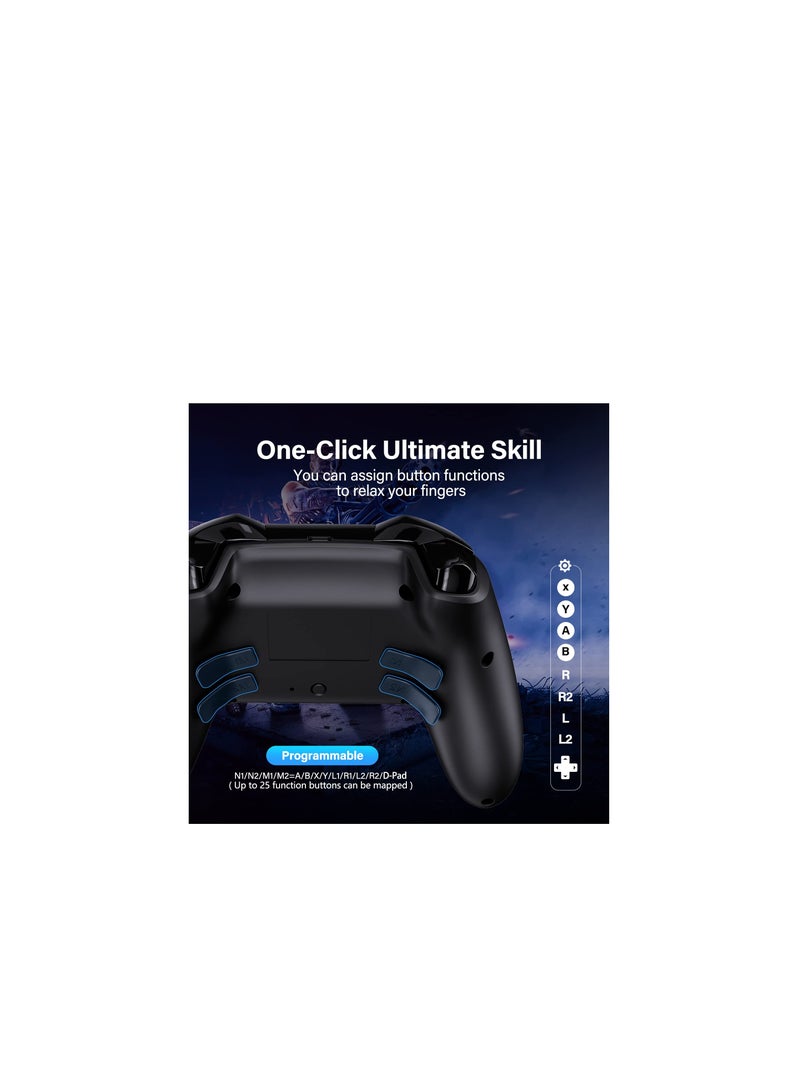 Wireless Switch Pro Controller for Nintendo Switch/Lite/OLED - Multi-Platform Gamepad with LED Light for PC, iOS, Android - RGB Gaming Controller